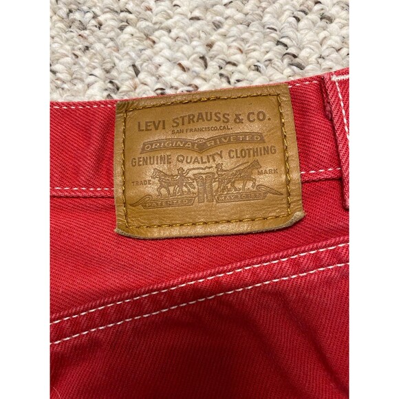 29 Levi's High-Rise Rib Cage Straight Ankle Exposed Button Fly Patch Pockets - Picture 9 of 12